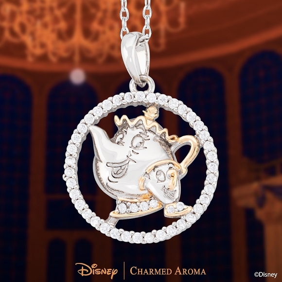 Disney Beauty and the Beast Necklace, Charmed Aroma - Picture 1 of 2